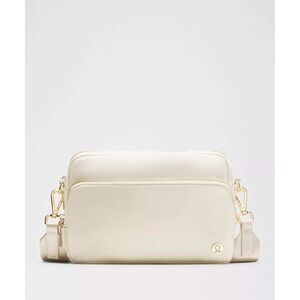 NEW Lululemon Everywhere Crossbody Bag Light Ivory Gold Metal Hardware